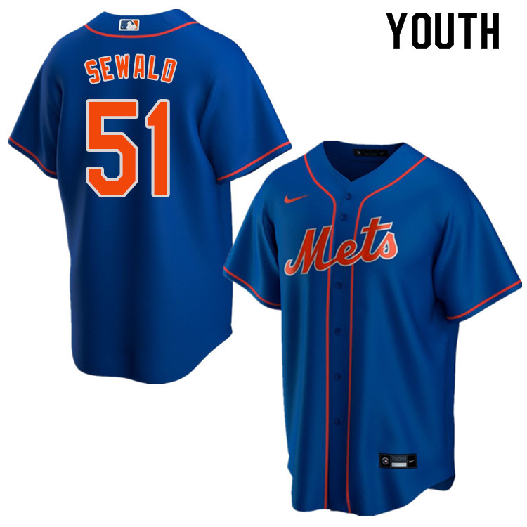 Nike Youth #51 Paul Sewald New York Mets Baseball Jerseys Sale-Blue